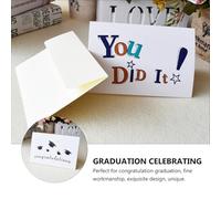 GLEAVI 12pcs Graduation Greeting Cards Greeting Blessing Cards with Envelopes Unique Style White Premium Paper Write Wishes and Regards Congratulation Graduation for Family Random Style