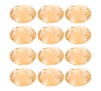 GLEAVI 12pcs Light Gold Crystal Diamond Photo Memo Holders Round Desktop Card Clips Stable Message and Business Card Holders for Office and Event Table Decoration