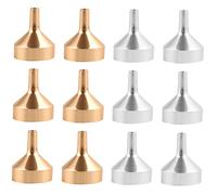 GLEAVI 12Pcs Mini Metal Skincare Funnels for Filling Small Bottles Essential Oil and Perfume Refill Tools Alumite Small Funnels for Precise Liquid Transfer