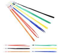 GLEAVI 12pcs Plastic Hook Badge Lanyards with Gold Tone Rope, Id Card Holder Neck Straps for Office and Daily Use, Sturdy Multi-Color Work Badge Hanging Ropes Random Color