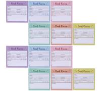 GLEAVI 12pcs Portable Self-adhesive Book Review Notepad with Reading Note Pads, 2.9 X 2.9in Paper Memo Pads for Readers, for Book Clubs and Novel Reading Sessions