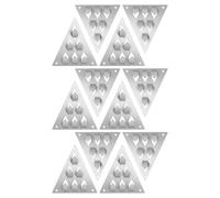 GLEAVI 12pcs Resilient Channel Mounting Clips for Acoustic Panels, Triangle Base Carbon Steel Sound Isolation Clips in Silver, for Noise-sensitive Spaces and Studio Wall Mounting