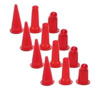 GLEAVI 12Pcs Reusable Plastic Caulking Nozzle Set with Red Duckbill, 2.0 Round, and Right Angle Tips - Caulk Finisher Applicator for Kitchen and Bathroom Joint Filling