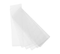 GLEAVI 15pcs PVC Bookmark Sleeves with Holes, Flat Top Plastic Craft Bookmark Holders for Picture Protection, DIY Crafting and Book Display Storage