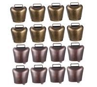 GLEAVI 16 Pcs Assorted Color Lost Grazing Copper Bells for Cattle Sheep Horses Loud Crisp Sound Hanging Pendants for Farming and Home Decoration