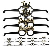 GLEAVI 16pcs Graduation Party Decorative Paper Glasses Fun Photo Props for Celebrations for Graduation Themed Events Accessories for Memorable Moments