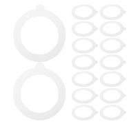 GLEAVI 16pcs Silicone Jar Gaskets Replacement Gaskets for Jars 3.75 Inch White Silicone Airtight Seal Food Storage and Preserving Flavor and Texture