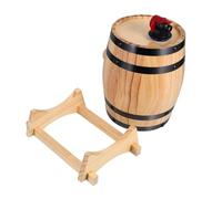 GLEAVI 1l Oak Wine Barrel Stand Wooden Whiskey Barrel Bar for Bar/Restaurant Spigot