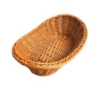 GLEAVI 1PC Mini Decorative Basket Handmade Weaving Props for Easter DIY Activities Creative Knitting Desktop Decoration Rectangle Micro Basket for Home School Use for Creative Decor and