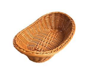 GLEAVI 1PC Mini Decorative Basket Handmade Weaving Props for Easter DIY Activities Creative Knitting Desktop Decoration Rectangle Micro Basket for Home School Use for Creative Decor and
