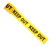 GLEAVI 1roll Non-adhesive Caution Tape for Safety of Yellow Warning Tape Flexible Caution for Crime Scene and Area Use