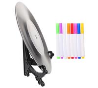 GLEAVI 1Set DIY Blank Vinyl Record Decorative Graffiti Music with Color Markers Base Creative Interior Adornments for Retro Bohemian Styles