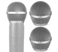 GLEAVI 2-Pack Metal Microphone Ball Head Replacement Grill for Mic, Mesh Microphone Head Replacement Accessory Compatible with Professional Vocal and Recording Use