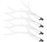 GLEAVI 2 Pairs 17cm Flocked DIY Deer Antler Hair Accessories Christmas Headband Props for Holiday Party Dress and Creative Hair Decoration