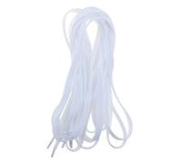 GLEAVI 2 Pairs 8mm White Flat Polyester Shoelaces 1.6m for Sneakers Canvas Shoes Basketball Shoes Casual Sports Footwear Accessories
