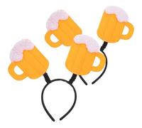 GLEAVI 2 Pcs Creative Beer Mug Party Headbands for Adults, Lightweight Comfortable Cloth Hair Hoops, Festival Beer Party Accessories and Stag Do Props