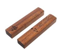 GLEAVI 2 Pcs Solid Hardwood Calligraphy Paperweights for Ink Painting and Brush Practice, Non-slip Wood Paper Press with Box, Suitable for Students and Artists