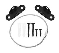 GLEAVI 2 Sets Proofing Furniture Anchors with Stainless Steel Cabinet Straps and Hardware Pack, Reliable Anti-tip Safety Fixings for Wardrobes and Bookcases to Prevent Tilting in Homes