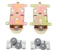 GLEAVI 2 Sets Wardrobe Sliding Door Rollers with 31.5mm Upper and Lower Pulley Wheels Closet Mirror Door Hardware Replacement for Wood and Metal Frames