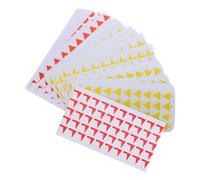 GLEAVI 2000pcs Removable Map Marker Stickers Set - Colorful Red and Yellow Triangle and Flag Location Labels 15x15mm 16x14mm for Geography Learning and Planning