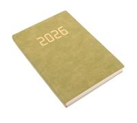 GLEAVI 2026 Daily Planner Notebook with Pu Cover Lightweight and Portable A5 Schedule Planning Journal for Travel the Go Use, Minimalist Professional Look Paper Agenda Planner