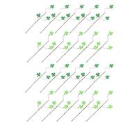 GLEAVI 20Pcs Artificial Irish Shamrock Stems Green and Light Green Shamrock Branch Picks for St Patrick’S Day Table Centerpieces and DIY Holiday Decorations