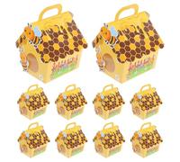 GLEAVI 20pcs Bee Candy Boxes Treat Holders Bridal Shower Present Containers Chocolate Packaging Box for Bee Wedding Party Supplies Decorations