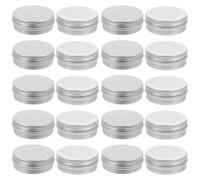 GLEAVI 20pcs Dog Training Scent Canisters in Silver Aluminium Portable Nosework Tins with Screw Top Lids for Enhanced Scent Detection during Training Sessions