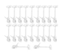 GLEAVI 20pcs Double Head Sign Holder Clip for Retail Display, White Plastic