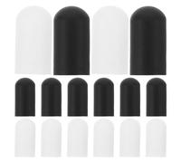 GLEAVI 20pcs Drumstick Protector Silicone Tips Drumstick Dampeners for Silencing Home Studio Use Black and White Colors Included
