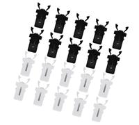 GLEAVI 20Pcs Garbage Can Replacement Buckles Easy Install Waste Bin Pressing Locks for Household Trash Cans Black White Clips for Kitchen and Indoor Use
