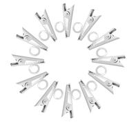 GLEAVI 20pcs Metal Lavalier Microphone Clips with Iron Cord Clamp, Mini Clip-on Lapel Mic Holder for Vlogging, Interviews, Public Speaking, and Audio Recording