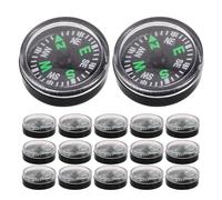 GLEAVI 20pcs Mini Plastic Pocket Compass for Outdoor Camping Hiking and Emergency Survival - Compact Tiny Direction Guide for Adults and