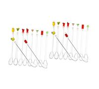 GLEAVI 20pcs Reusable Acrylic Coffee Stir Spoon for Beverage Mixing Lightweight Compact Swizzle Sticks with Ergonomic Grip Easy Clean Portable Stirring Tools for Coffee and Cocktails