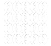 GLEAVI 24Pcs 30Mm Double Sided PVC Suction Cups Heavy Duty Adhesive Sucker Pads for Kitchen Bathroom Window and Door Organization Utility Hooks