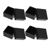 GLEAVI 24pcs Black Kraft Paper Jewelry Boxes Set for Rings Earrings Bracelets Retro Jewelry Packaging Containers with Lid Suitable for Gift Wrapping and Storage