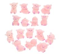 GLEAVI 24Pcs Cute Pig Figurines for Cake Toppers Garden Decor DIY Succulent Ornaments with Playful Design for Christmas Flower Pots
