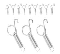 GLEAVI 24pcs Large Spring Hook for Rabbit and Parrot Cage Door Lock Pet Cage Fixing Latch Sturdy Metal Clips for Poultry Habitat Supplies