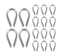 GLEAVI 24Pcs M8 Stainless Steel Rope Rigging Thimbles Triangular Protection Rings for Climbing Wire Rope Rigging and Lifting Applications
