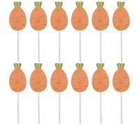GLEAVI 24pcs Orange Paper Carrot Cake Toppers Easy Assembly Spring Cupcake Picks for Easter Birthday Party Decorations and Appetizers