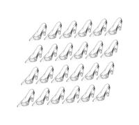 GLEAVI 24pcs Plastic High Heels Shoe Ornaments 5.5cm X 9.5cm Miniature Fairy Tale Shoe Decorations for Wedding and Party Home Décor