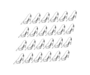 GLEAVI 24pcs Plastic High Heels Shoe Ornaments 5.5cm X 9.5cm Miniature Fairy Tale Shoe Decorations for Wedding and Party Home Décor