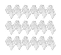 GLEAVI 25 Sets Wardrobe Mirror Glass Clips Heavy Duty No Drill Mirror Mounting Hardware with Screws and Anchors Glass Holders for Wall and Door Installation