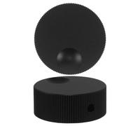 GLEAVI 2Pcs 32X13Mm Aluminum Alloy Potentiometer Knobs for Electric Guitar and Bass Volume Control Replacement Rotary Knob Black Solid Aluminum for Musical Instrument Accessories