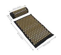 GLEAVI 2pcs Acupressure Massage Mat and Pillow Set with Carry Bag, Grey Relief Yoga Exercise Mat for Back and Neck Relaxation Therapy