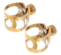 GLEAVI 2pcs Alto Saxophone Mouthpiece Ligature - Metal Sax Head Clip Saxophone Mouthpiece Accessory For Wind Instruments - Musical Instruments Fastener