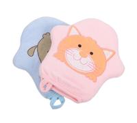 GLEAVI 2pcs Baby Bath Mitts Washcloths in Cartoon Star Shape Cotton Sponge for Comfortable Bathing and Ensuring Safety, for Travel and Business Trips