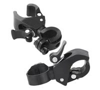 GLEAVI 2pcs Bicycle Flashlight Mount Holder for Mountain Bike, Multifunctional Compact Flashlight Clip with Plastic, Metal and Rubber Material, for Outdoor Sports and Travel