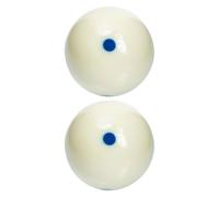 GLEAVI 2pcs Blue Dot Billiard Cue Ball for Practice, Resin Material with Polished Finish and Seamless Surface, for Billiard Training Sessions and Home Practice to Shot Visualization