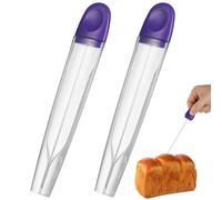 GLEAVI 2pcs Cake Picks Stainless Steel Cake Stick Tester with Blue Abs Handle Easy Cleaning for Baking at Home or Restaurant Random Color